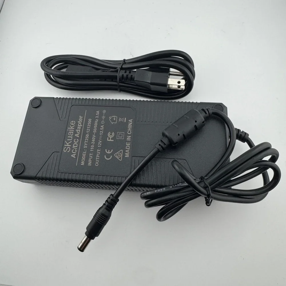 SKuaike AC/DC Adapter 12V 12.5A for Drobo 5D 5N2 5C 5D3 SYT250-1212500 Black